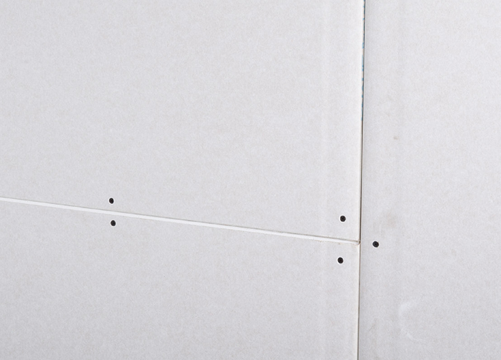 Nahaufnahme Wand aus Gipskartonplatten